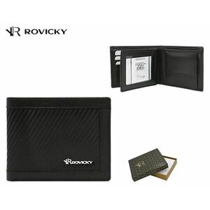 Stílusos fekete férfi pénztárca Rovicky kép