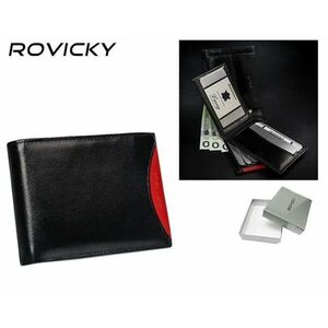 Rovicky férfi bőr pénztárca fekete színben kép