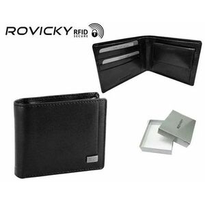 Elegáns fekete bőr pénztárca Rovicky kép