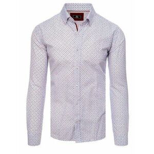 Dstreet Mintás slim fit férfi ing fehér színben kép