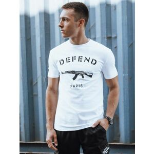 Dstreet Fehér póló férfiaknak DEFEND kép