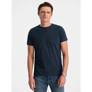 Ombre Clothing Sötétkék pamut póló V2 TSBS-0146 kép