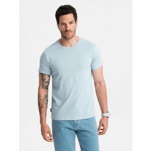 Ombre Clothing Pamut férfi póló világoskék v19 OM-TSBS-0146 kép