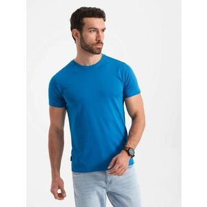 Ombre Clothing Égszínkék pamut póló V12 TSBS-0146 kép