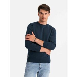Ombre Clothing Basic pamut férfi pulóver kék színben V1 om-ssbn-0159 kép