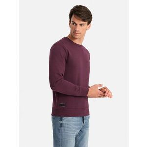 Ombre Clothing Basic férfi pamut pulóver bordó V3 om-ssbn-0159 kép