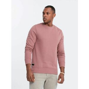 Ombre Clothing Basic pamut férfi pulóver sötét rózsaszín V4 om-ssbn-0159 kép