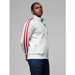 Ombre Clothing Érdekes szürke bomber pulóver V1 SSZP-0219 kép