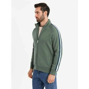 Ombre Clothing Érdekes olíva bomber pulóver V2 SSZP-0219 kép