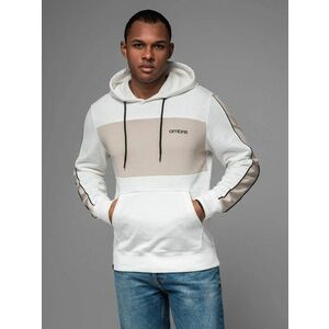 Ombre Clothing Időtlen fehér férfi pulóver V1 SSNZ-0225 kép
