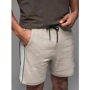Ombre Clothing Időtlen bézs férfi rövidnadrág V2 SRSK-0182 kép