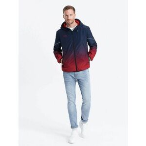 Ombre Clothing Sport átmeneti kabát fényvisszaverő elemekkel kék v3 om-janp-0105 kép