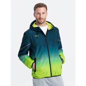 Ombre Clothing Sport átmeneti kabát fényvisszaverő elemekkel türkiz v1 om-janp-0105 kép