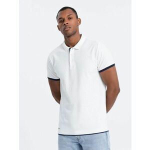 Ombre Clothing Időtlen férfi piros póló V1 POSS-0113 kép