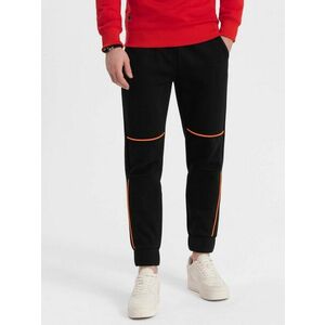 Ombre Clothing Kényelmes melegítőnadrág steppeléssel, fekete színben om-pask-0145 kép
