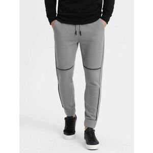 Ombre Clothing Kényelmes melegítőnadrág steppeléssel szürke színben om-pask-0145 kép