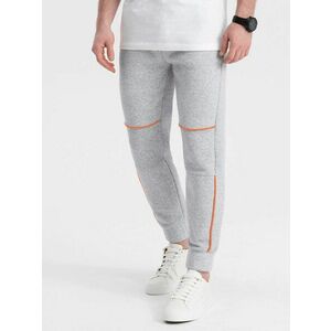 Ombre Clothing Kényelmes melegítőnadrág steppeléssel szürke meliert om-pask-0145 kép