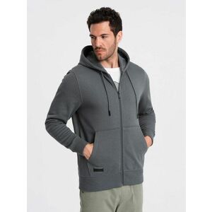 Ombre Clothing Férfi pamut pulóver - grafit v11 om-ssbz-0160 kép
