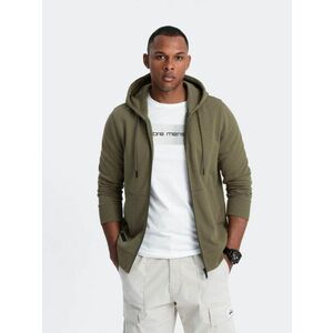 Ombre Clothing Pamut pulóver férfiaknak oliva v2 om-ssbz-0160 kép