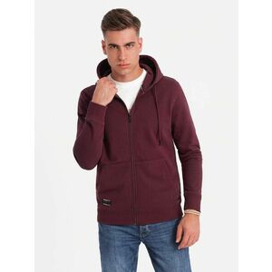 Ombre Clothing Pamut pulóver férfiaknak bordó v3 om-ssbz-0160 kép