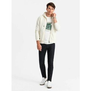 Ombre Clothing Pamut pulóver férfiaknak krém v5 om-ssbz-0160 kép