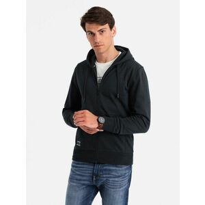 Ombre Clothing Férfi pamut pulóver - fekete v9 om-ssbz-0160 kép