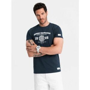 Ombre Clothing Érdekes kék póló nyomtatással v3 om-tspt-0137 kép