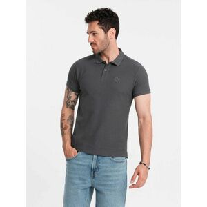 Ombre Clothing Egyszínű pamut férfi pólóing szürke v3 om-pobs-0100 kép