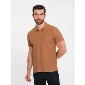 Ombre Clothing Egyszínű pamut férfi pólóing barna v23 om-pobs-0100 kép