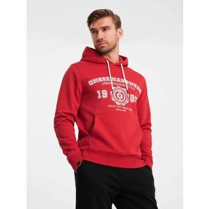 Ombre Clothing Kapucnis pulóver férfiaknak piros v1 om-ssps-0143 kép