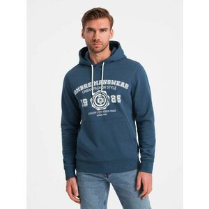 Ombre Clothing Kapucnis pulóver férfiaknak kék v2 om-ssps-0143 kép