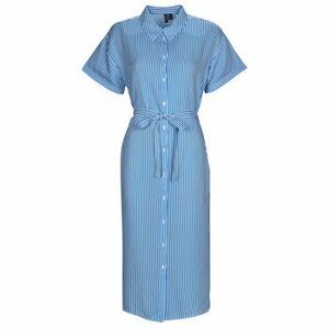 Hosszú ruhák Vero Moda VMBUMPY SS CALF SHIRT DRESS NOOS kép