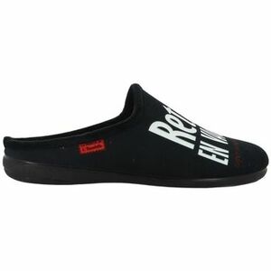 Papucsok La Maison De L'espadrille MULE HUMOUR M Maison de l'Espadrille 106-6-H8-NOIR DICTONS kép