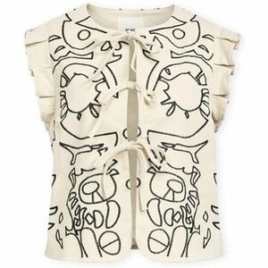 Blúzok Object Maple Vest - Sandshell/Sky Captain kép
