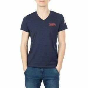 Pólók / Galléros Pólók Nasa BASIC FLAG V NECK NAVY BASIC FLAG V NECK kép