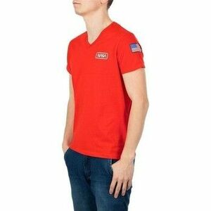 Pólók / Galléros Pólók Nasa BASIC FLAG V NECK RED BASIC FLAG V NECK kép