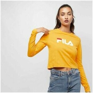 Pólók / Galléros Pólók Fila MARCELINE CROPPED LS SHIRT 589 - CITRUS 687213 kép