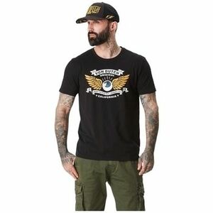 Pólók / Galléros Pólók Von Dutch TEE SHIRT SLUB AVEC LOGO BLACK VD/1/TR/WINGS/NR kép