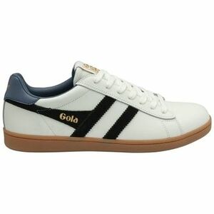 Oxford cipők Gola EQUIPE II LEATHER WB- WHITE/BLACK/MOONLIGHT Blanc kép