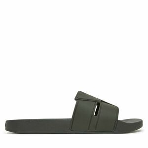 Papucs Calvin Klein Pool Slide Double T HM0HM01752 Khaki kép