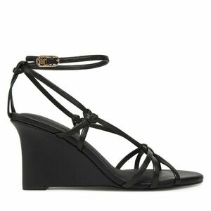 Szandál Tommy Hilfiger Leather Knots Wedge Sandal FW0FW08417 Fekete kép