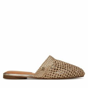 Papucs Tommy Hilfiger Crochet Metallic Leather Mule FW0FW08606 Arany kép