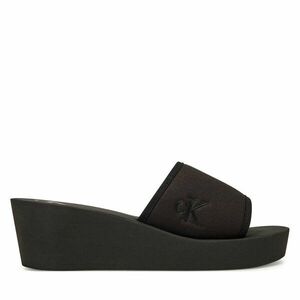 Papucs Calvin Klein Jeans Beach Wedge Slide Canvas YW0YW01725 Fekete kép