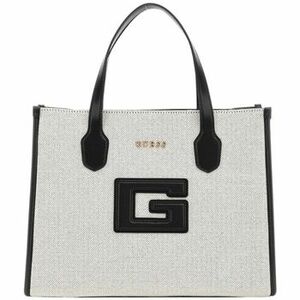 Válltáskák Guess KATINE TOP ZIP SHOUL NATURAL/BLACK Noir kép
