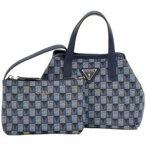 Táskák Guess VIKKY II LARGE TOTE BLUE LOGO Bleu kép