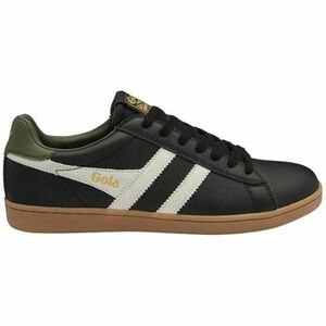 Oxford cipők Gola EQUIPE II LEATHER BW- BLACK/OFF WHITE/KHAKI CMB388 kép