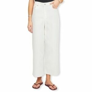 Egyenes szárú farmerek JJXX Milla Culotte Jeans - White Denim kép