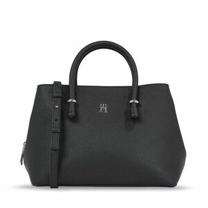 Táska Tommy Hilfiger Th Emblem Satchel AW0AW15224 Fekete kép