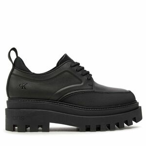 Félcipő Calvin Klein Jeans Flatform Laceup Derby Mg Mtl YW0YW01502 Fekete kép