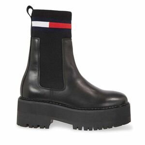 Bokacsizma Tommy Jeans Tjw Flatform Chelsea Sock EN0EN02301 Fekete kép